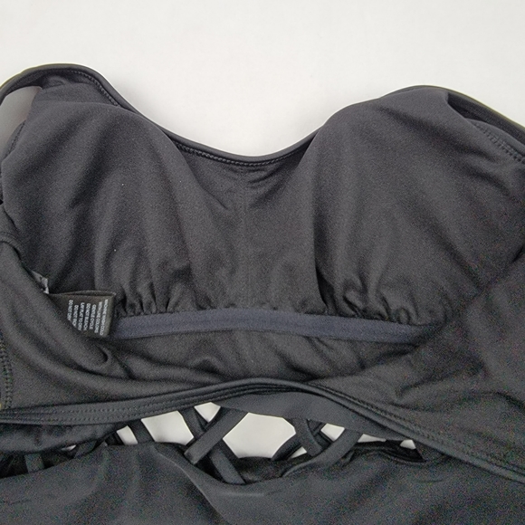 NWT Midnight Hour one-piece black caged swimsuit - Picture 4 of 5